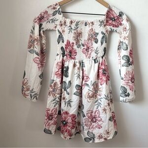 shein floral off the shoulder dress